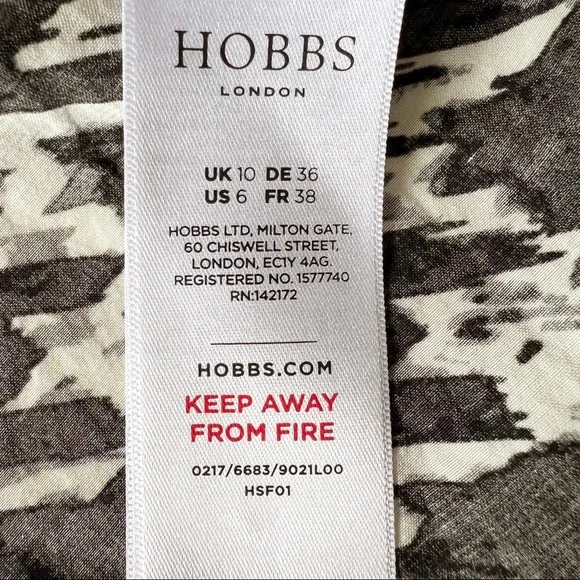 Hobbs Floretta Houndstooth Check Blouse | US 6 - Picture 8 of 10